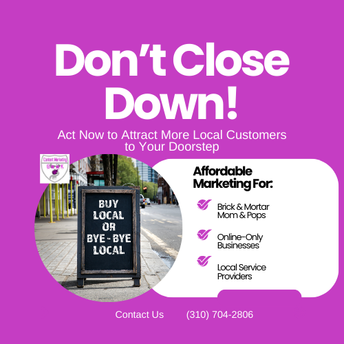 Don't Close Down. Save Your Local Business Now!